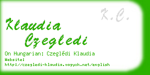 klaudia czegledi business card